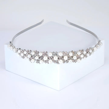 Pearl Enchantment Headband, Bridal Hair Vine, Delicate Headband, Hair accessories.